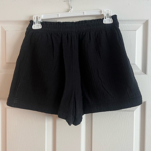 Aerie Beach Coverup Black Shorts Small - Picture 2 of 5